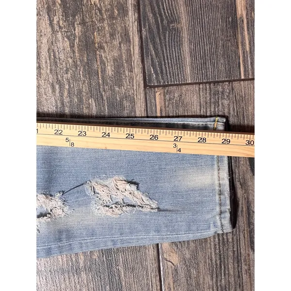 True Religion Super Skinny Jeans Distressed Light‎ Wash Size 29 Ripped Grunge - Image 10