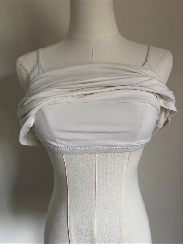 Motherhood Maternity White Slim-Strap Scoop Neck Camisole - Image 5