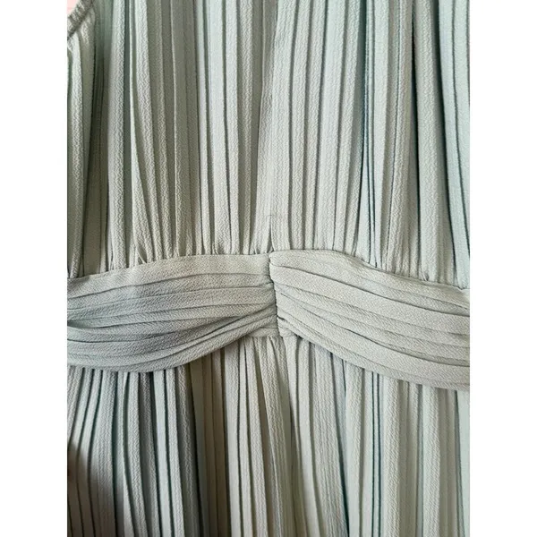 Zara Sea Green‎ Pleated Halter Neck Jumpsuit Size Small - Image 4