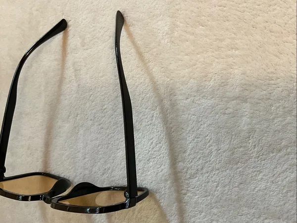 Black Frame Sunglasses with Yellow Tinted Lenses - Image 4