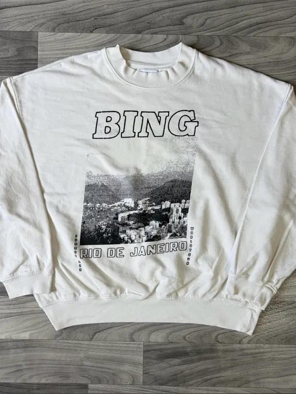 Anine Bing Jaci Sweatshirt Rio De Janeiro Size Large - Image 2