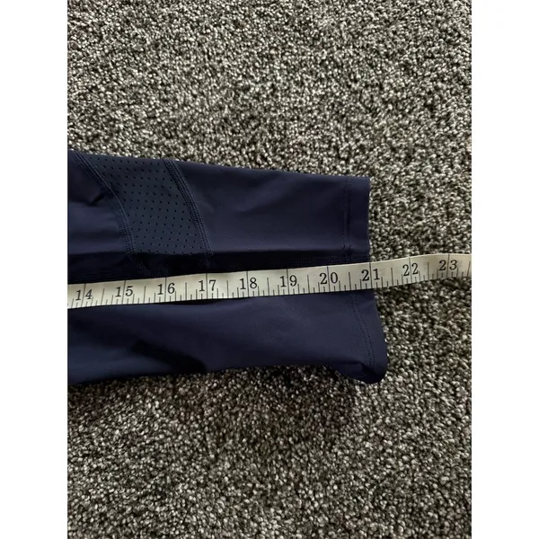 Berlook Capri Leggings Womens Size L Navy Blue High Rise Mesh Panels - Image 5