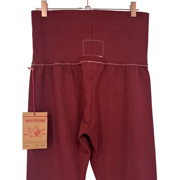 NWT True Religion Eva Pant Redwood Athletic Hook Up Flare Leggings Size Medium - Image 8