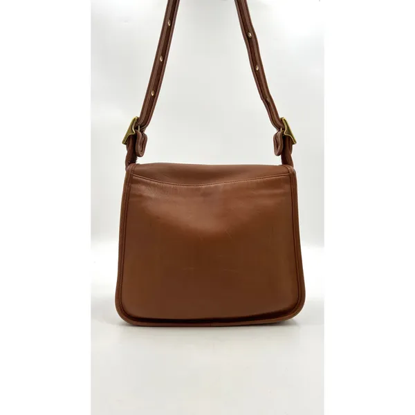 Vintage 90sCoach Stewardess Bag British Tan Leather Handbag Crossbody - Image 12