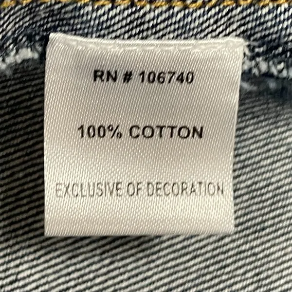 Embroidered Jean Jacket Autumn Colors Dark Wash Denim Women Size‎ Small Fall - Image 11