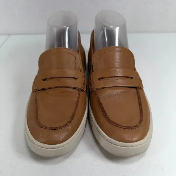 Vionic 7.5 Uptown Leather Penny Loafer Tan Platform Comfort Walking Preppy Shoe - Image 4