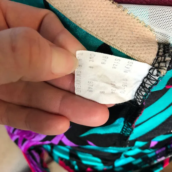 one piece swimsuit Vintage 1990s leaves bright - Image 6
