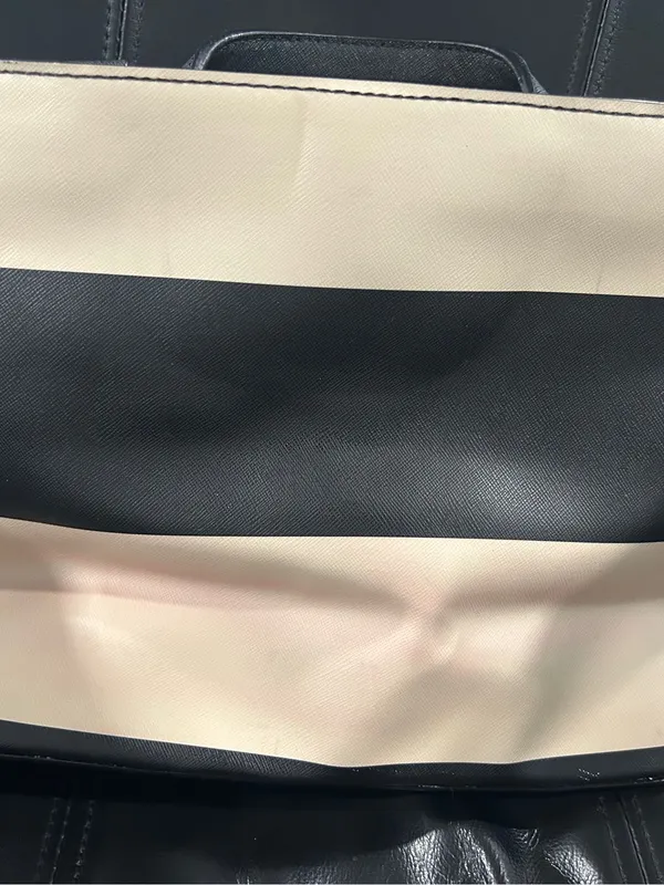 kate spade Black and Cream Striped Tote see pics for flaws on cream section - Image 8