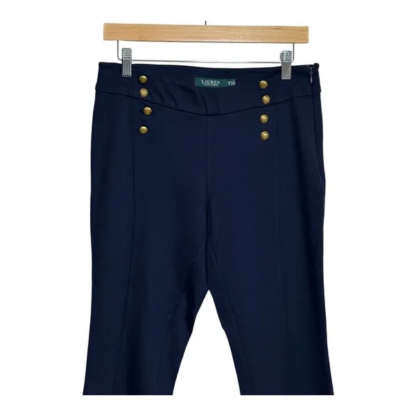 Lauren Ralph Lauren navy blue high waisted‎ dress pants medium petite - Image 4