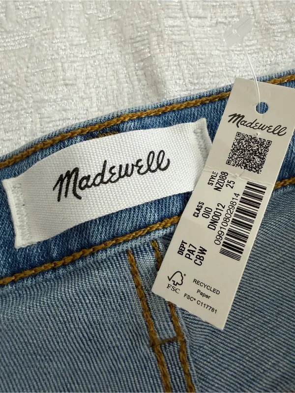 Madewell The Stretch Flare Crop Jeans High Rise Blue Size 25 NWT - Image 6