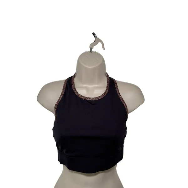 Fabletics Black Small Trinity High Impact Sports Bra Yoga Racerback‎ Athleisure - Image 3