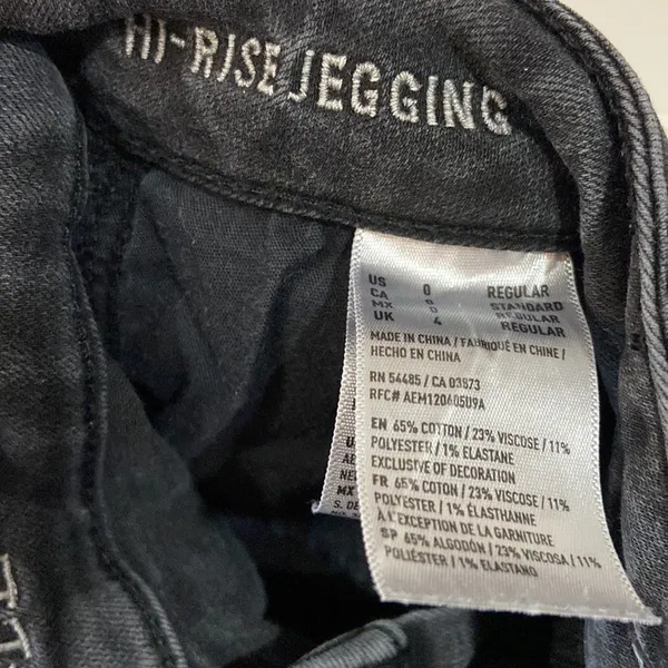 American eagle black hi-rise jeans size 0 - Image 5