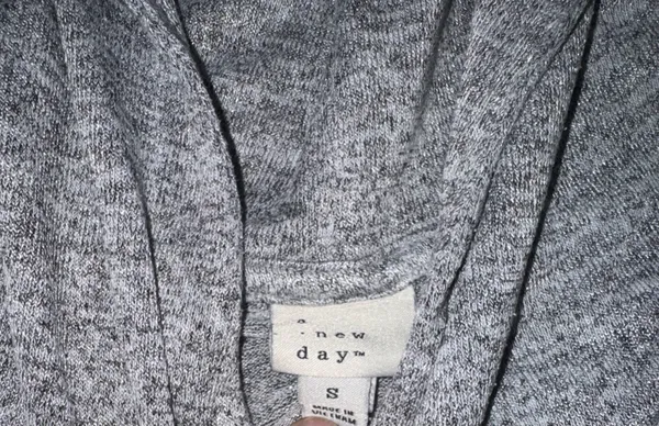 A New Day Hoodie Womens Small Gray Lightweight Pullover Small - Image 2