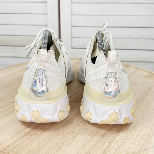 Nike React Element 55 Running Sneakers White Iridescent Women Size 10 CN0147-100 - Image 6