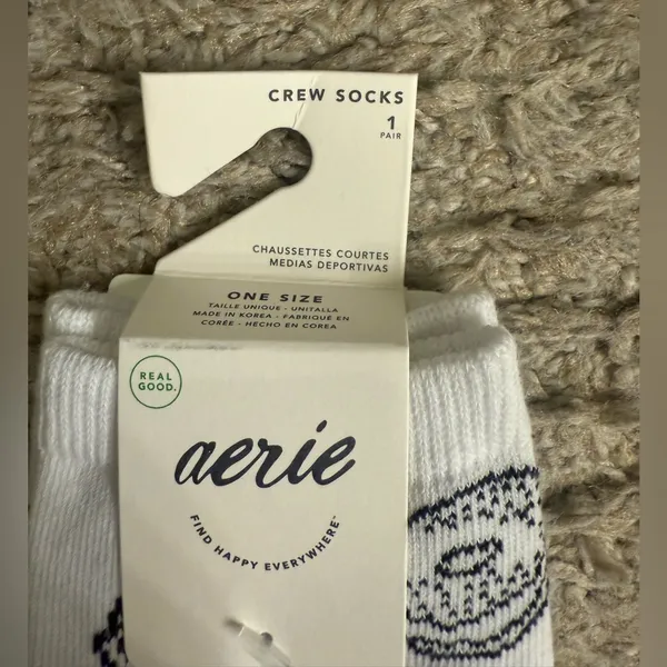 Aerie White NYC New York Iconic Snack Foods Crew Socks - Image 3