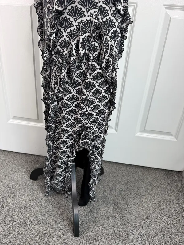 Thirty/Thirty LA Black Mesh Two Piece Maxi Skirt Crop Top Set Sz M NWOT - Image 8