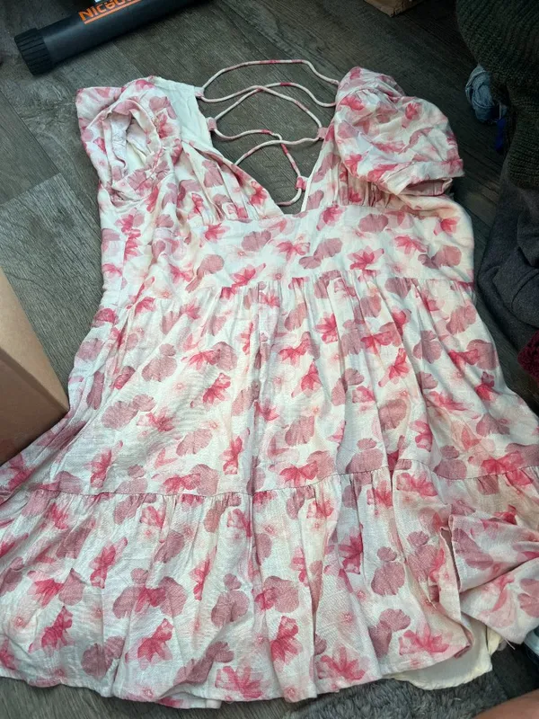 Petal & Pup Clementine Mini Dress - Cream Floral size XL - Image 5