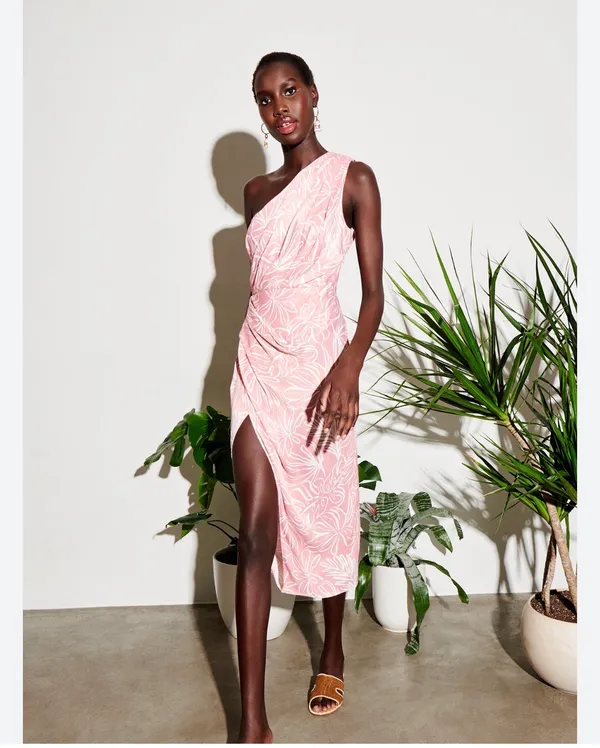 Saylor Emiliana One Shoulder Midi Dress - Image 2