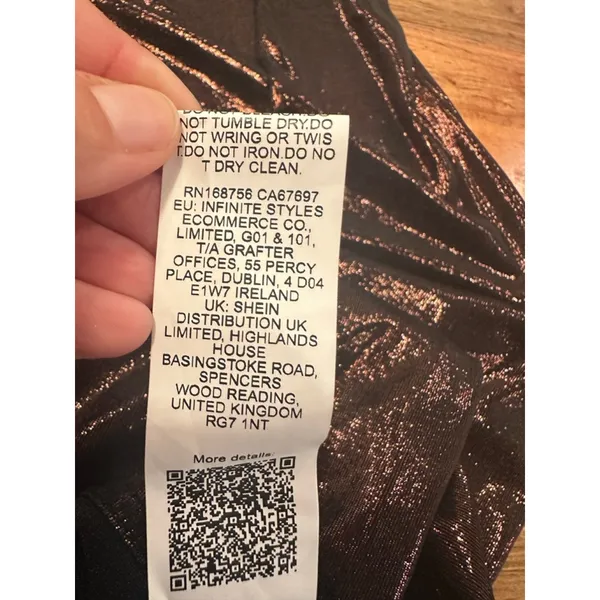 Hute by Shein Brown Shimmer Backless Maxi Dress Large - Image 11