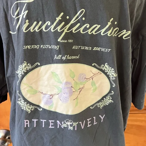 Gray Graphic T Shirt Size M - Image 4