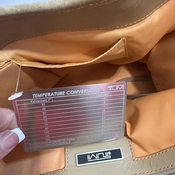 Tumi The Signature Collection‎ Beige Designer Small Nylon Travel Tote Bag - Image 5