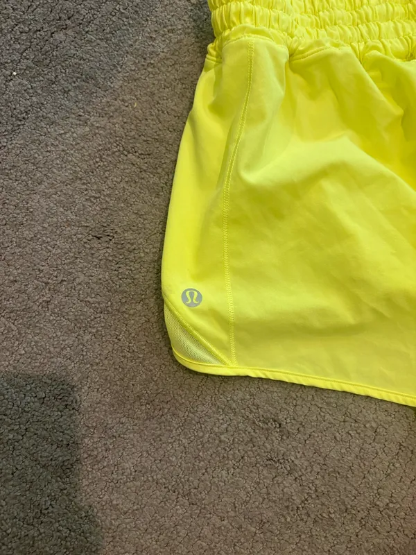 Lululemon Hotty Hot Shorts Neon Yellow - Image 2