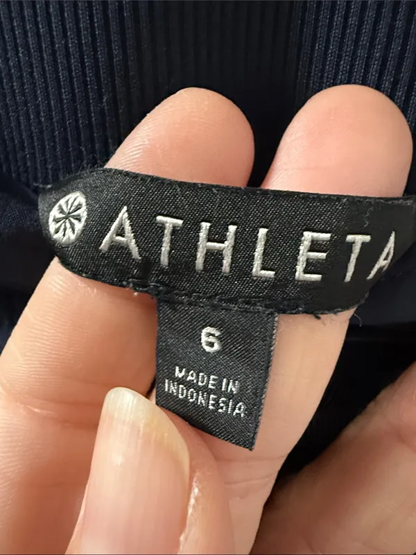 ATHLETA Navy Blue Athletic Skort w Mesh Shorts Size 6 - Image 3