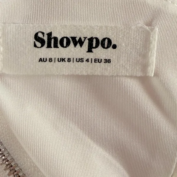 Showpo Cut‎ Out Slit Maxi Dress in White Size 4 - Image 5