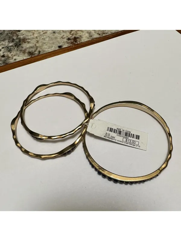 NWT Charming Charlie $13 Gold Tone Costume Bangle Bracelets - Image 7