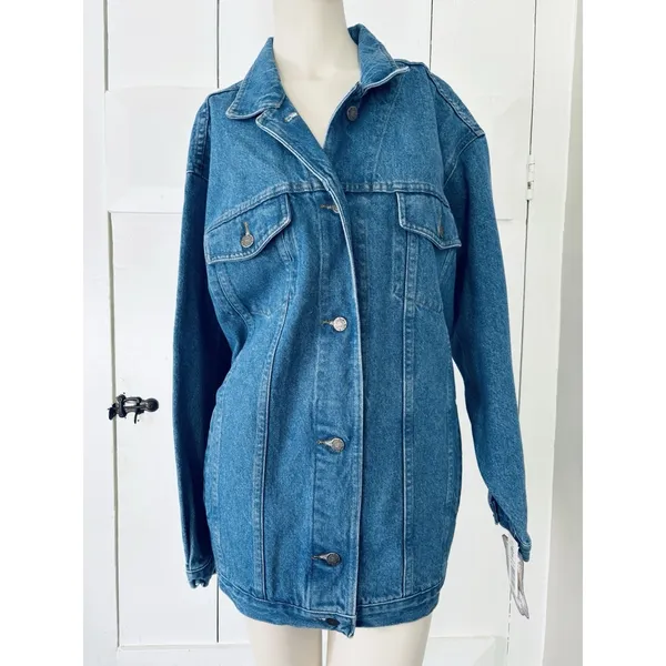 Vintage Delta Blues Jeans wear Denim Jacket Coat - Women's Size 1X‎ NWT 90s - Image 2