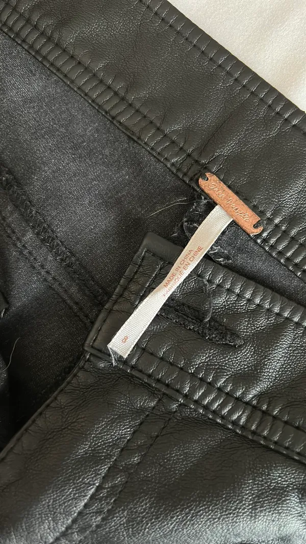 Free people low rise leather like pants - Image 2