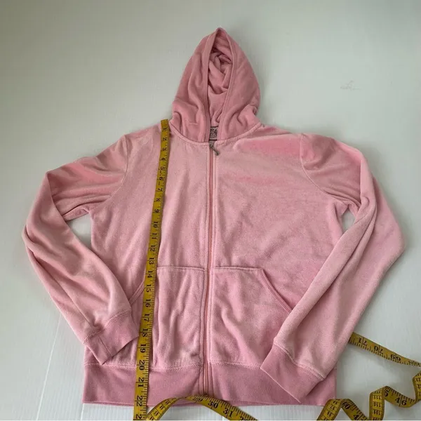 Juicy Couture Vintage Y2K Pink Velour Hoodie, L - Image 8