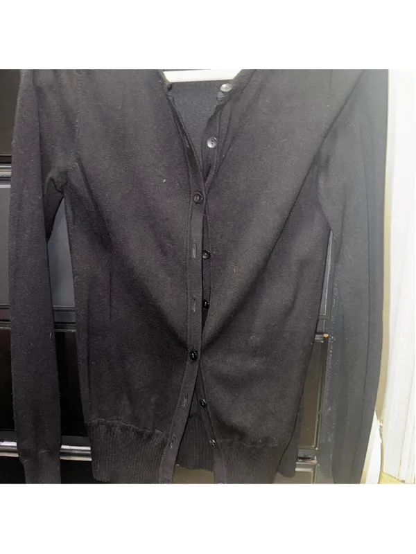 NWOT Black-Grey cardigan with a relaxed fit #greycardigan #blackcardigan - Image 2