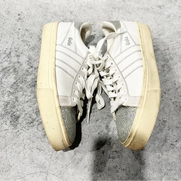 Gola Classics Women's Orchid II Glitter Sneakers White US‎ 6 - Image 2