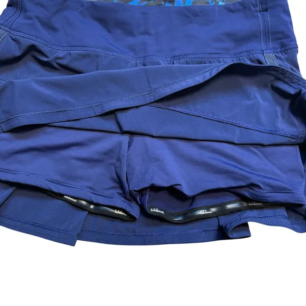 Lululemon‎ Pace Setter Skirt Blue Pleated Running Tennis Skort Women Size 6 - Image 7