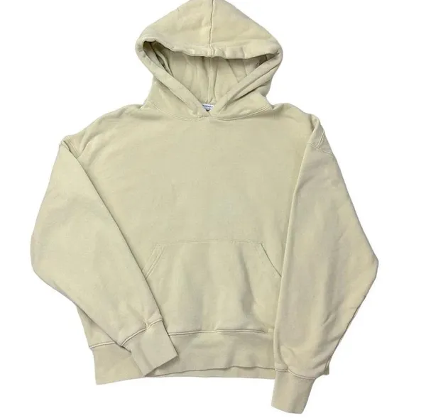 NEW WeWoreWhat Women's Size Small Light Yellow Oversized Hoodie Jacket - Image 4