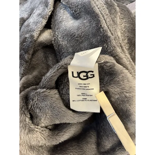 UGG Women’s Sz L Long Sleeve V-Neck Fleece Pullover Sweatshirt - Image 8