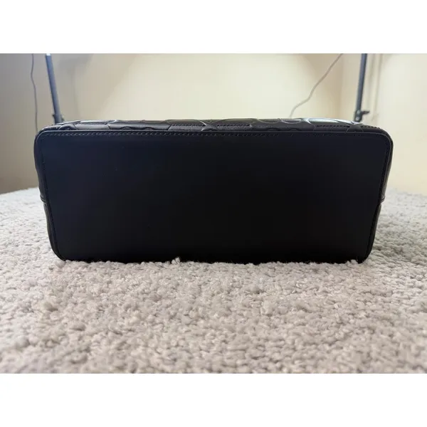 Kate Spade Kaci Flower Embossed Medium Tote Black Leather WKRU6 - Image 4