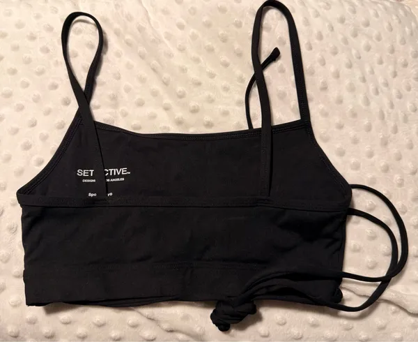 SET Active Sportbody Tie Bra Black | Size S - Image 3