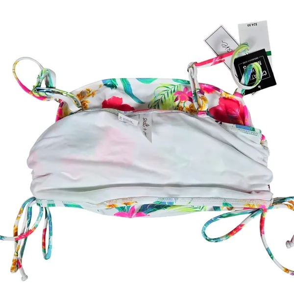 Salt‎ + Cove Beachwear Neon Floral Print Bikini Swim top L NWT - Image 4