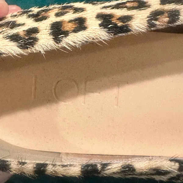 Loft Leopard Print Women's‎ Flats Black Size 7 - Image 6