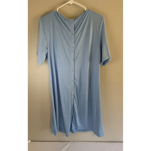 Ekouaer Button Back Dress‎ Athleisure Beach Coastal Chic Size L - Image 8
