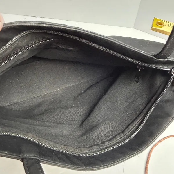 Kate Spade New York Black Nylon Tote Shoulder Bag Zip Top Rectangular - Image 5