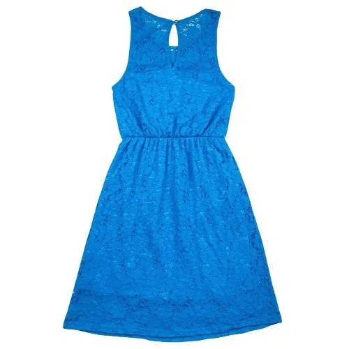 Everly‎ Bright Blue Lace Sleeveless Fit And Flare Dress Size Small - Image 2