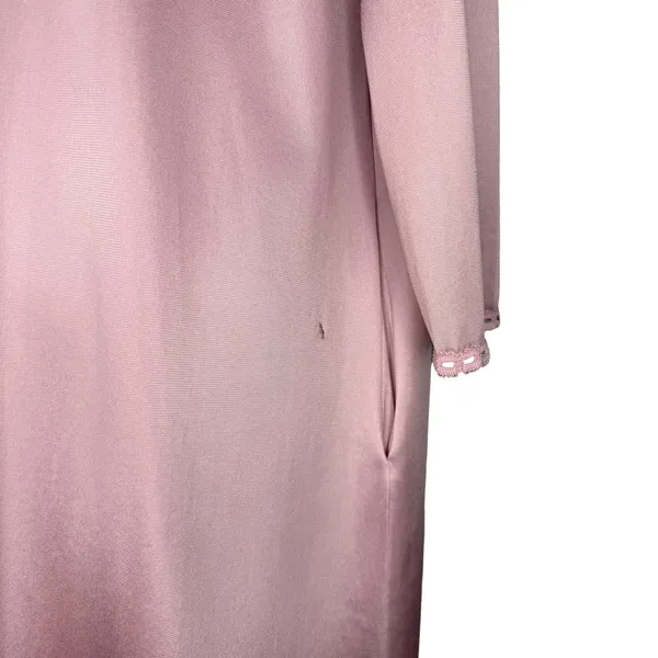 Vanity Fair Small 2 Pc Set Gown Duster Robe Vintage Made In USA Tricot Nylon‎ - Image 10