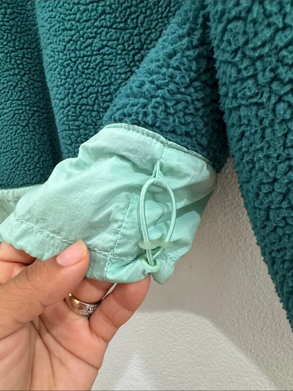 FP Movement by Free People Teal Sherpa Jacket with Mint Trim - Image 13