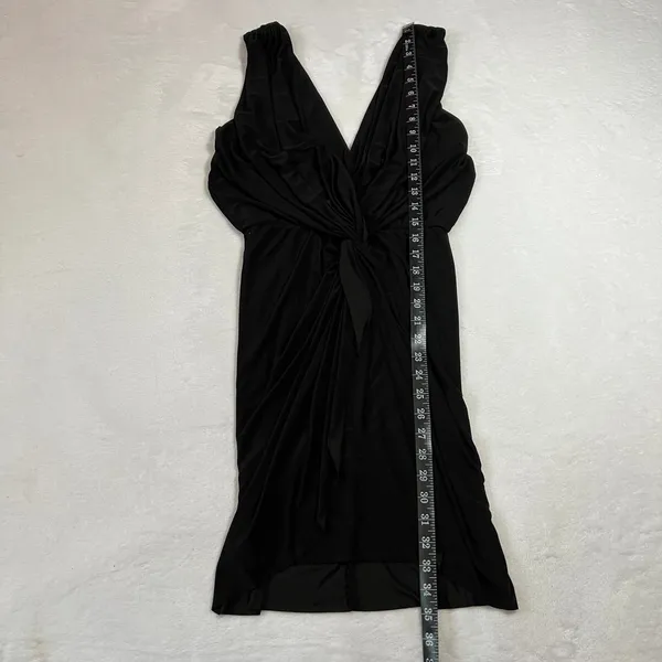 MISA Los Angeles Leza Mini Dress Size XS V-Neck Sleeveless Knot Front LBD Party - Image 12
