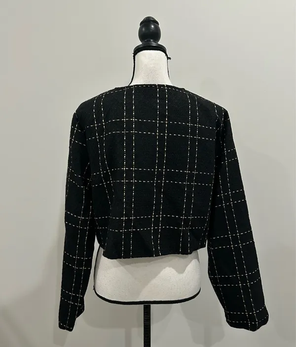 Sason Cropped Blazer Black Size XL - Image 4