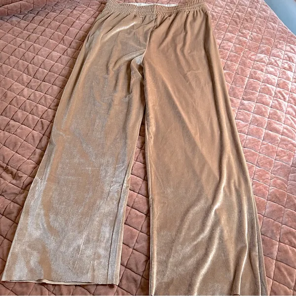 PINK Victoria's Secret Velvet Rhinestone Tan Bottoms - Image 4