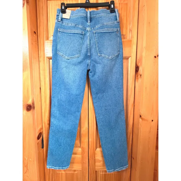 Madewell NWT Stovepipe Jeans Womens 28 High Rise Straight Leg Light Wash Denim - Image 4
